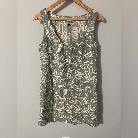 Limited Edition Patagonia Pataloha Green Tropical Print Sleeveless Dress Size 6 - Picture 1 of 11